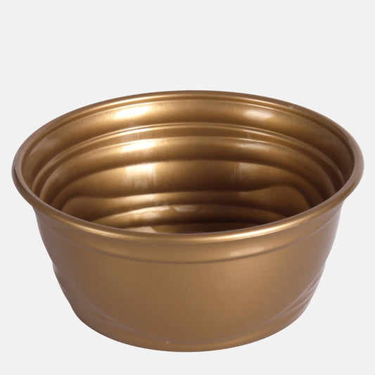 Kullanvärinen muovi kukkaruukku Ø21 cm - Tekokukat