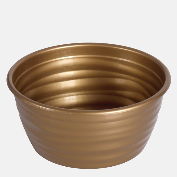Kultainen muovikasvimalja Ø23 cm - Tekokukat