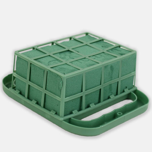 Vihreä märkä kukkasienen pidike 21 cm - Tekokukat