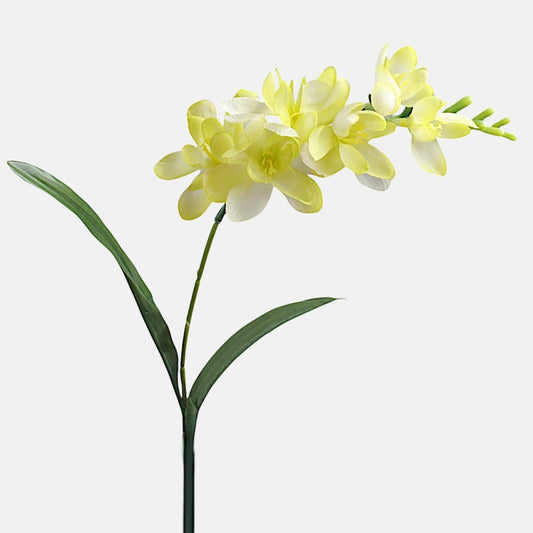 Vaaleanvihreä freesia tekokukka 56 cm - Tekokukat