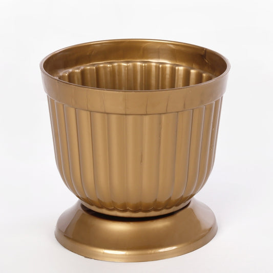 Kullanvärinen muovikukkaruukku 14 cm - Tekokukat