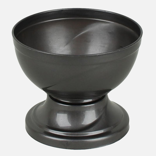 Grafiitinharmaa muovinen kukkaruukku 18 cm - Tekokukat