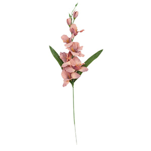 Roosa tekomiekkalilja 64 cm, lehdellinen varsi
