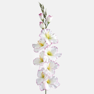 Kermanvärinen-purppuranvärinen-vihreä satiininen tekomiekkalilja 78 cm
