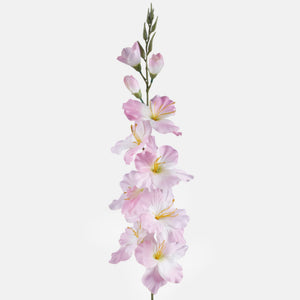 Kermanvärinen-vaaleanroosa-vihreä satiininen tekomiekkalilja 80 cm