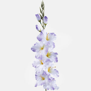 Vaaleanliila-vihreä satiininen tekomiekkalilja 80 cm