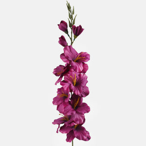 Viininpunainen satiininen tekomiekkalilja 80 cm