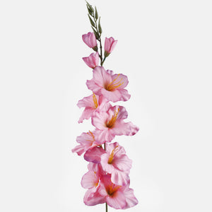Roosa-vihreä satiininen tekomiekkalilja 80 cm
