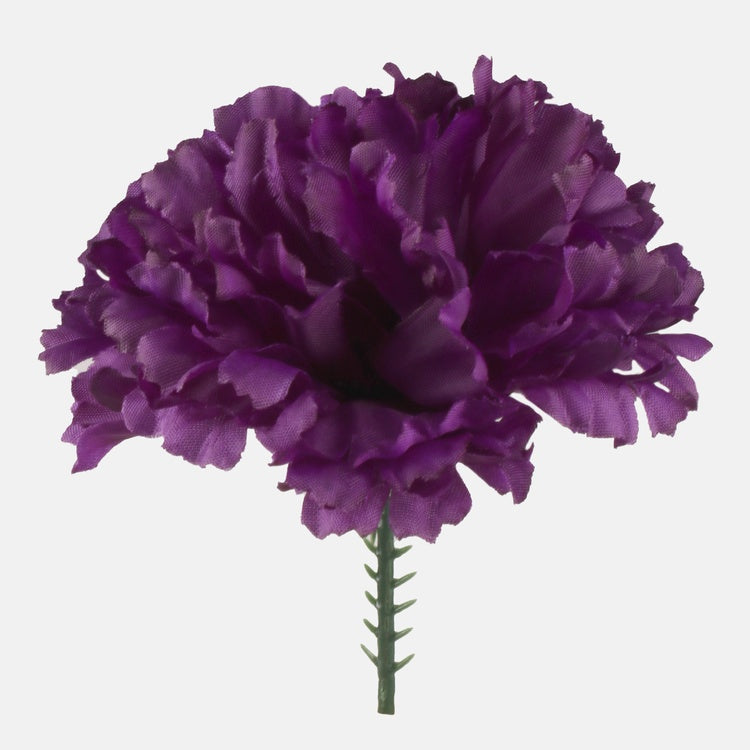Tummanvioletti neilikka tekokukkapää 9 cm - Tekokukat