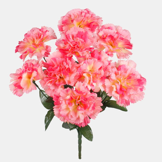 Nelgi kunstlillebukett roosa-helekollane 43 cm - Kunstlilled
