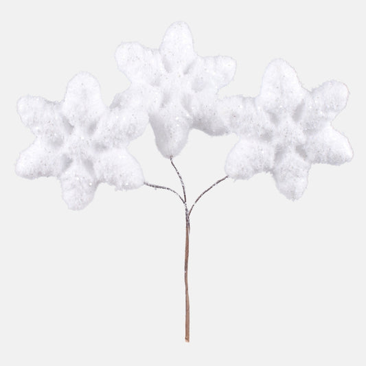 Valkoinen tähtikoristeoksa 19 cm - Tekokukat
