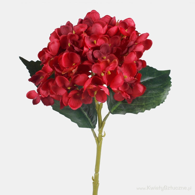 Burgundia hortensia kunstlilleoks 46 cm - Kunstlilled