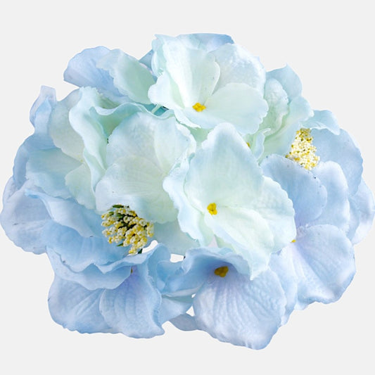 Vaaleansininen satiinihortensia tekokukka Ø19 cm - Tekokukat