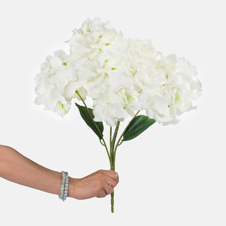 Kreemivärvi Hortensia kunstlillekimp 50 cm - Kunstlilled