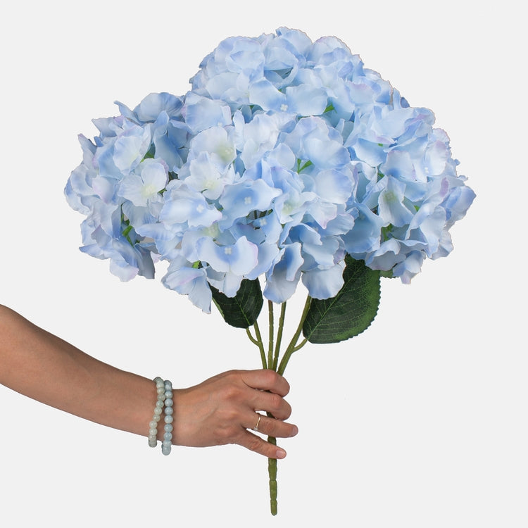 Helesinine Hortensia kunstlillekimp 50 cm - Kunstlilled