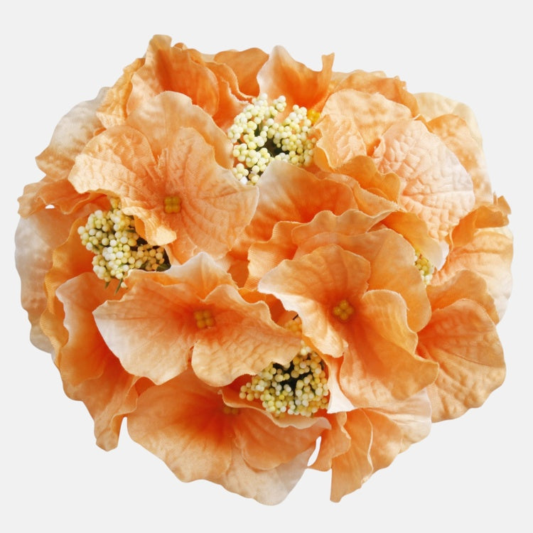 Hortensia kunstlillepea virsiku värvi Ø16 cm - Kunstlilled