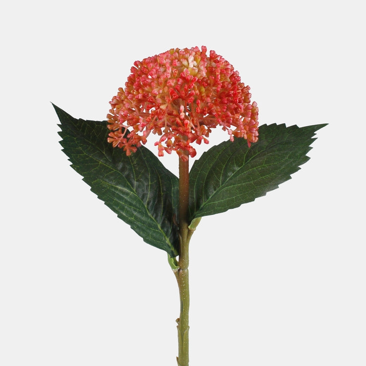 Korallpunane Hortensia kunstlill 38 cm - Kunstlilled