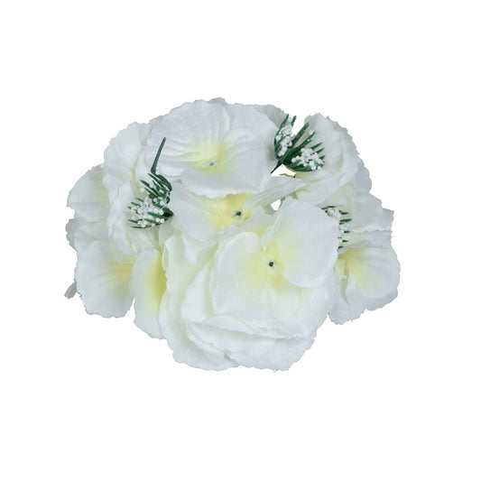 Helekollane hortensia kunstlillepea Ø17 cm - Kunstlilled