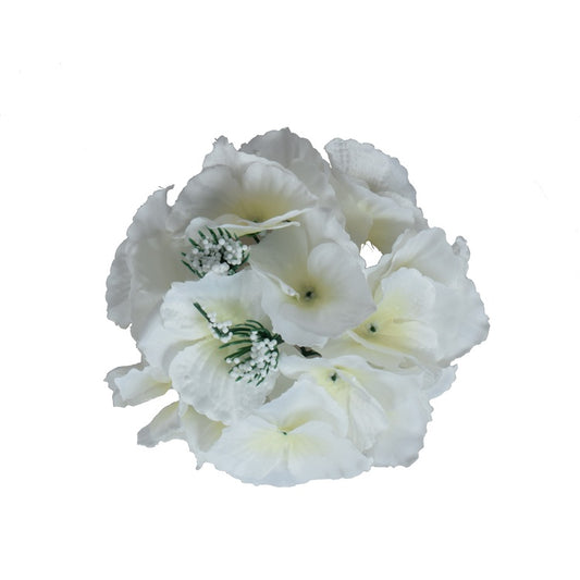 Kreemivärvi hortensia kunstlillepea Ø17 cm - Kunstlilled