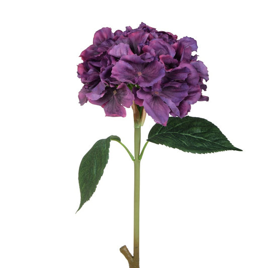 Kumipintainen hortensia tekokukka violetti 60 cm - Tekokukat