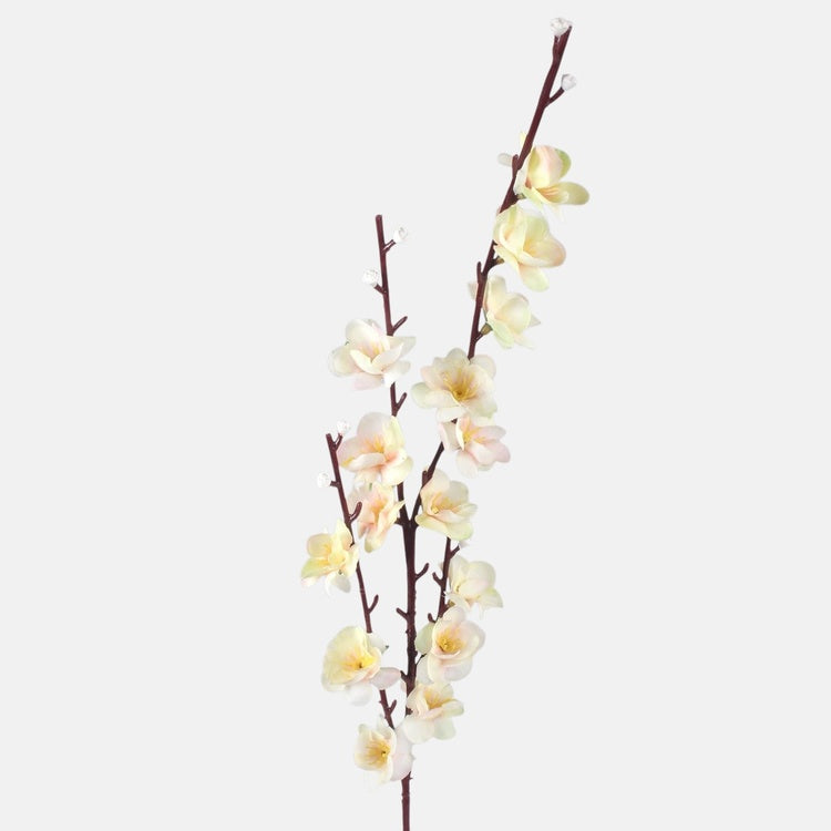 Helekollane kirsiõie kunstlilleoks 51 cm - Kunstlilled