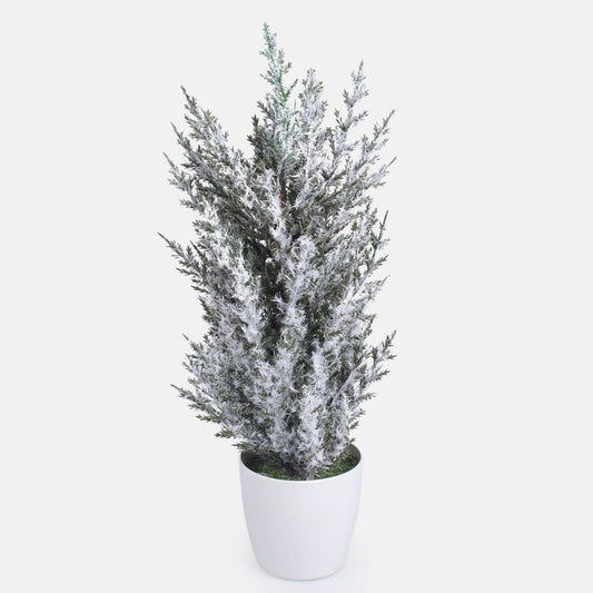 Lumikuorrutettu kataja tekokasvi 30 cm - Tekokukat