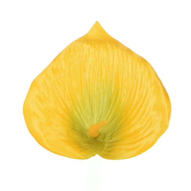 Kollane satiinkalla kunstlillepea Ø12 cm - Kunstlilled