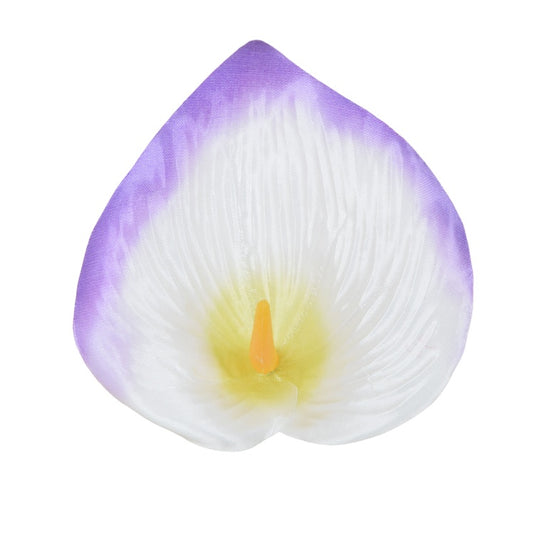 Kreemjas-lilla satiinkalla kunstlillepea Ø12 cm - Kunstlilled