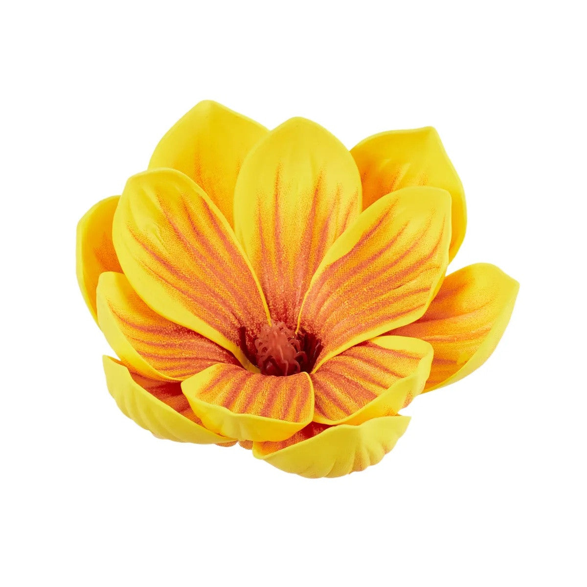 Keltainen magnolia – tekokukkapää, 12 cm