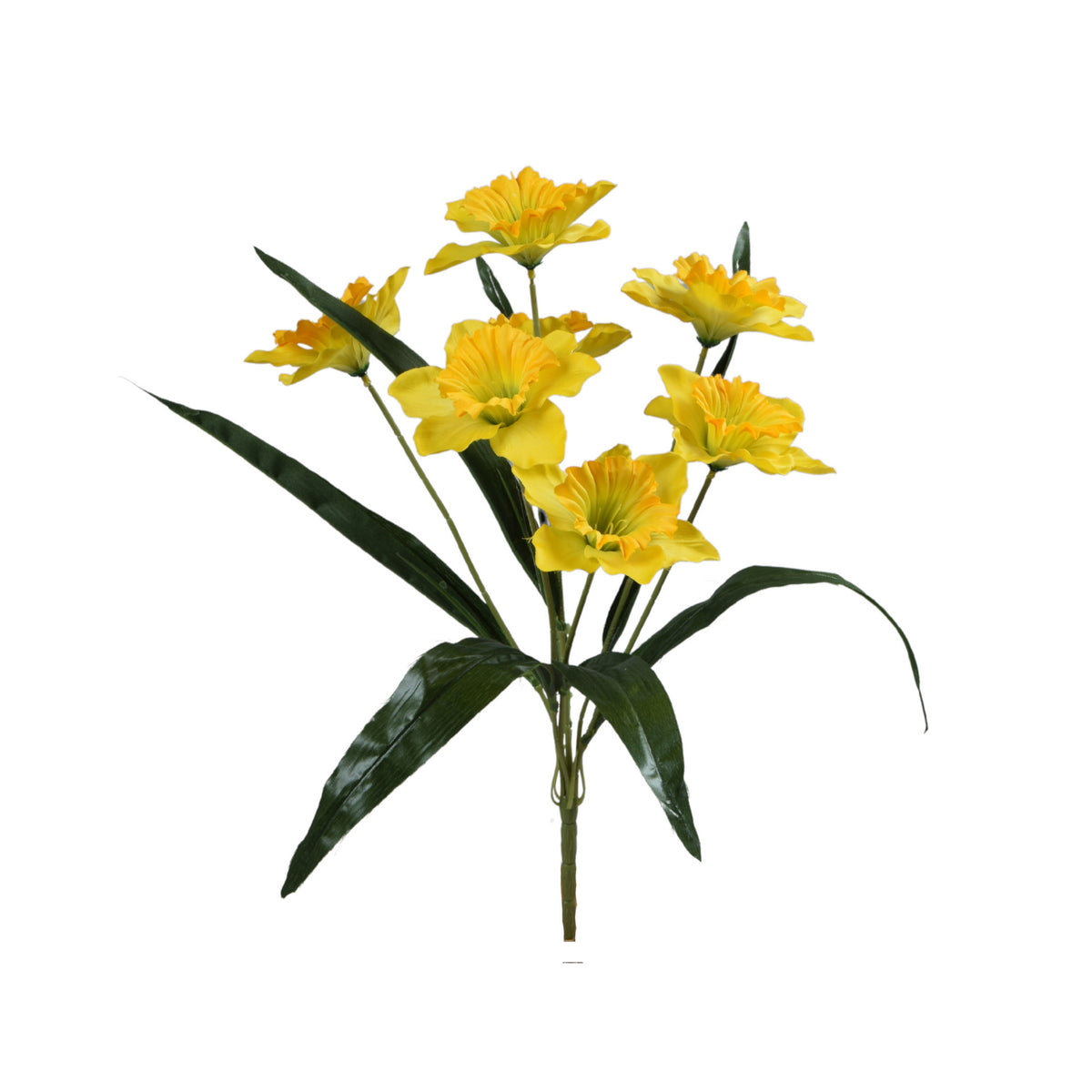 Keltainen tekonarsissin kimppu, 51 cm