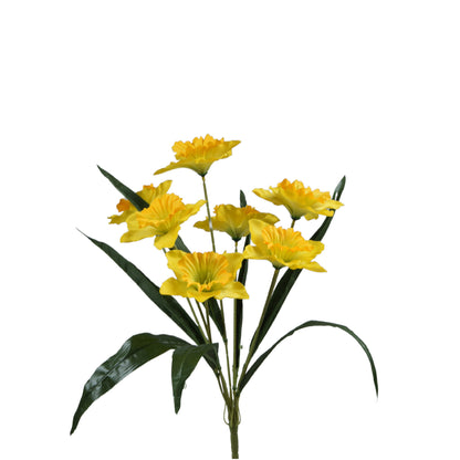 Keltainen tekonarsissin kimppu, 51 cm