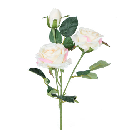 Kerma/vaaleanpunainen tekoruusun kukkavarsi, 58 cm