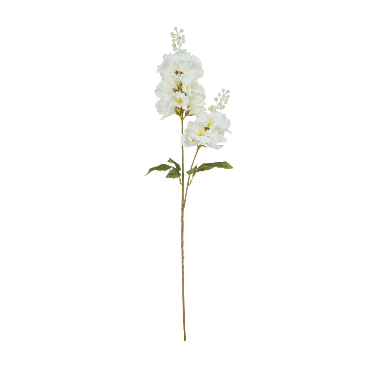 Kerma/valkoinen tekohortensian kukkavarsi, 85 cm