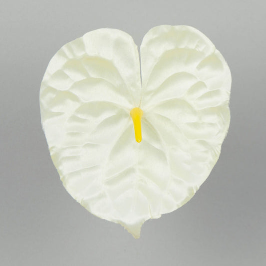 Kermanvärinen flamingonkukka – tekokukkapää, 14 cm, 12 kpl