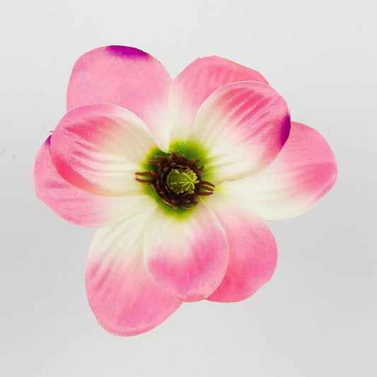 Koralli/violetti magnolia – tekokukkapää, 4 cm, 24 kpl