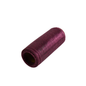 Tumma luumunvärinen organzakangas 12 cm × 9,14 m