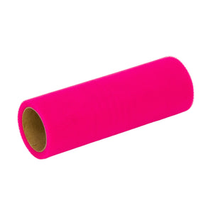 Kirkkaanpinkki tylli 15 cm × 9,14 m