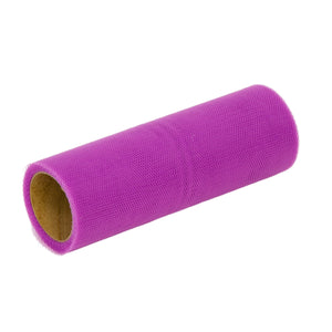 Purppuranvärinen tylli 15 cm × 9,14 m