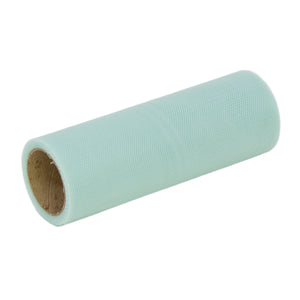 Vaalea harmaanvihreä tylli 15 cm × 9,14 m