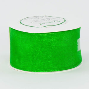Ruohonvihreä organzanauha 38 mm × 22,86 m
