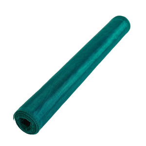 Petrolinvihreä organzakangas 40 cm × 9,14 m