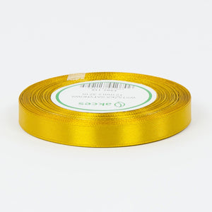 Kullankeltainen satiininauha 12 mm × 32,92 m