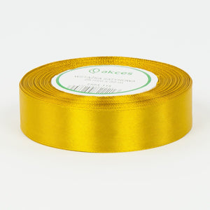 Kullankeltainen satiininauha 25 mm × 32,92 m