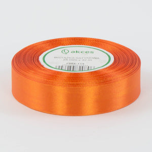 Poltettu oranssi satiininauha 25 mm × 32,92 m