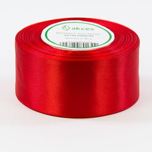 Kirkkaanpunainen satiininauha 50 mm × 32,92 m