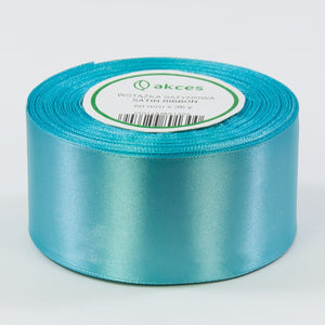 Turkoosinsininen satiininauha 50 mm × 32,92 m