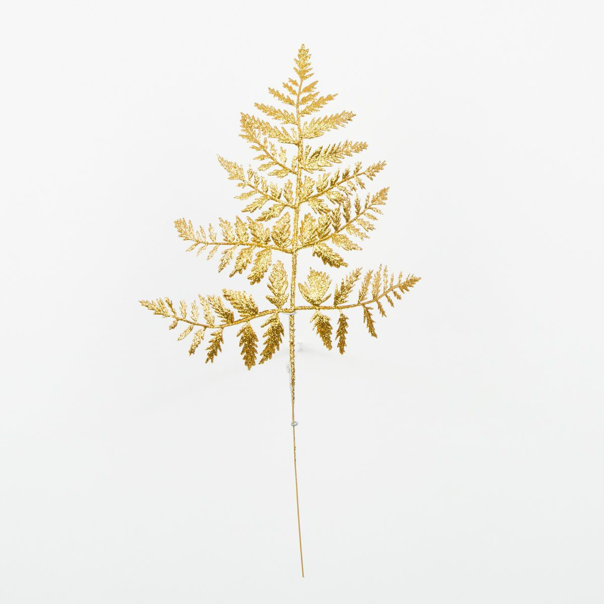 Kullanvärinen saniainen – tekolehti, kimalle, 36 cm