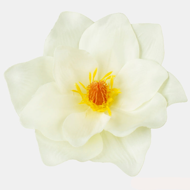 Kreemivärviline magnoolia kunstlillepea Ø17 cm - Kunstlilled