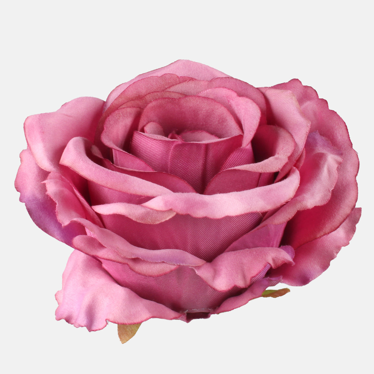Malvanvärinen tekoruusun kukkapää, 12 cm