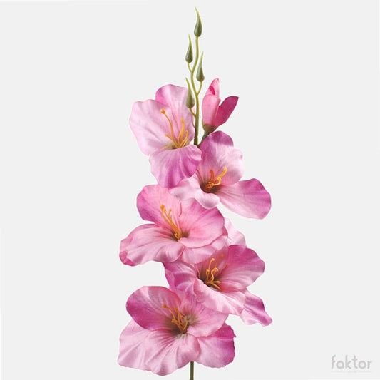 Roosa satiingladiool kunstlill 55 cm - Kunstlilled